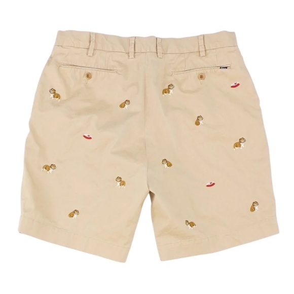 Polo Ralph Lauren Men’s Bulldog Embroidery Chino Shorts in Natural - Picture 6 of 6